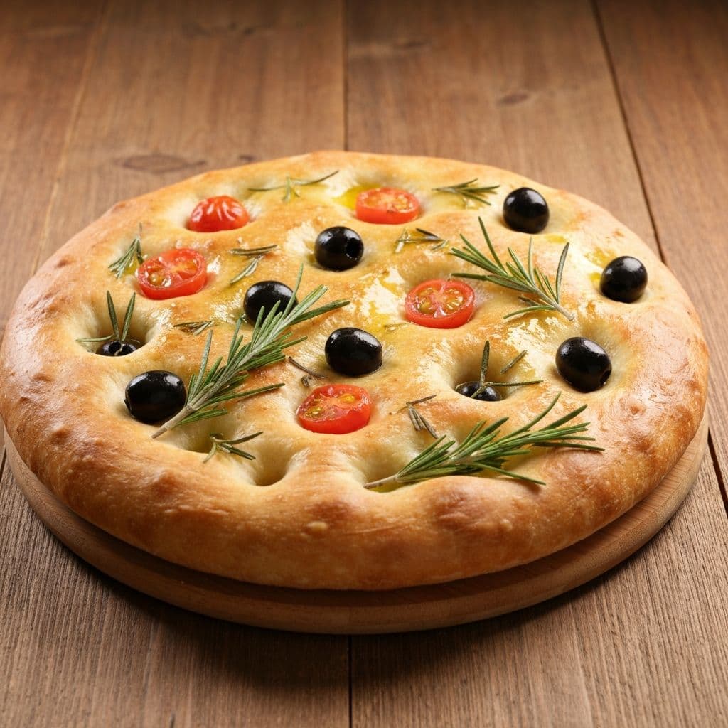 Focaccia Barese al Grano Arso - ricetta tradizionale pugliese con farina di grano arso